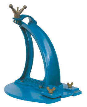 Soporte de manguera azul de aleación de aluminio con placa de cubierta y mariposas de fijación