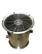 Ventilador Gas Freeing VP1400W de Victor Marine con rejilla circular y cuerpo de acero inoxidable
