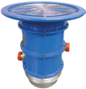 Ventilador Gas Freeing VP800W de Victor Marine con brida azul y cuerpo de aluminio LM6