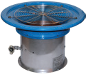 Ventilador neumático Gas Freeing VP950A de Victor Marine con brida azul y cuerpo de acero inoxidable